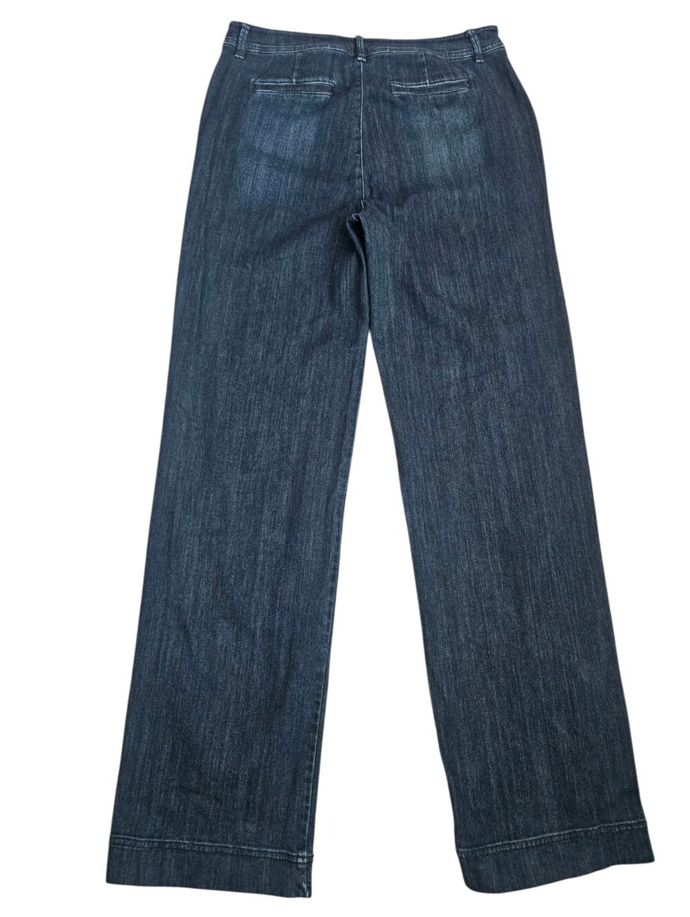 J. Jill Denim Monterey Full Leg Wide Leg Dark Wash Sz 10 (33x34.5) - Picture 5 of 13